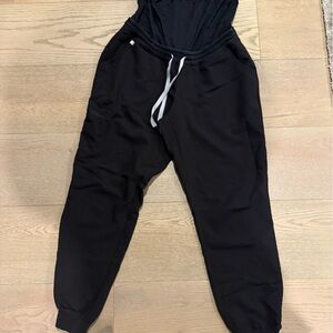 Figs Maternity Medium Black Jogger Scrubs